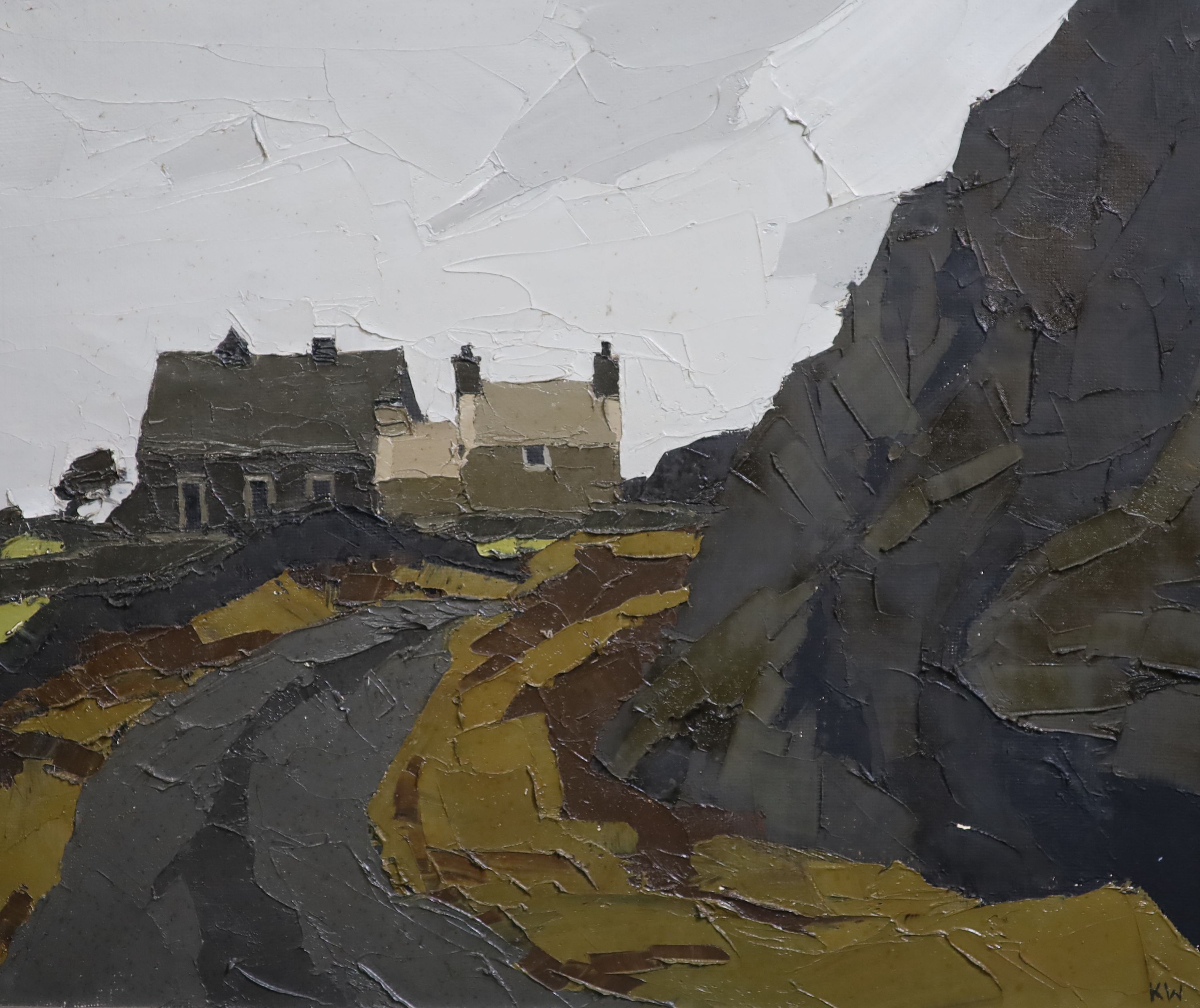 § Sir Kyffin Williams (1918-2006), Capel Caersalem, oil on canvas, 50 x 60cm